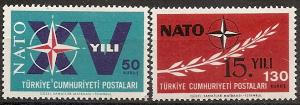 TURKEY 1610-11 MNH 1963 NATO Anniversary