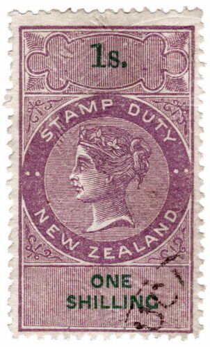 (I.B) New Zealand Revenue : Stamp Duty 1/- 