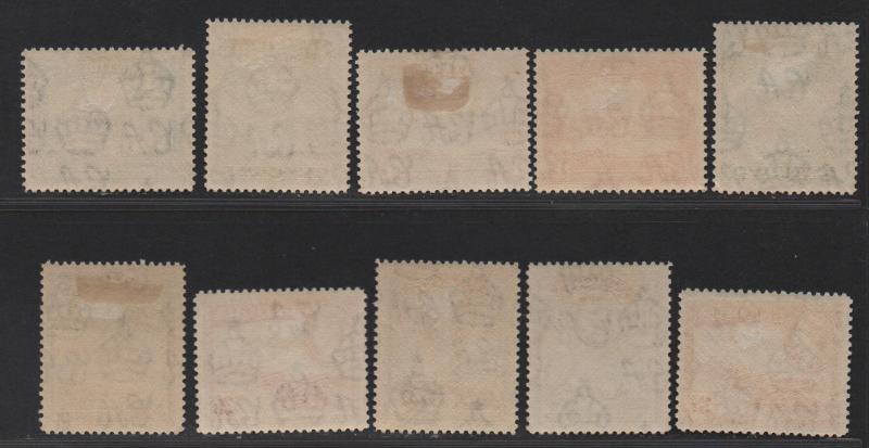 $Antigua Sc#84-93 M/LH/VF, part set, ex. 94-5, Cv. $37.80