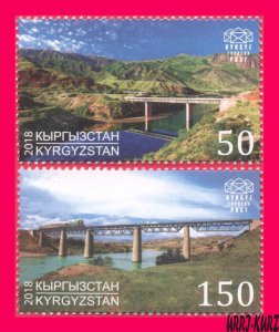 KYRGYZSTAN 2018 Architecture Automobile Bridge near Kara-Kul Railway Bridge 2v