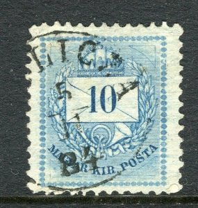 HUNGARY; 1881 early classic Numeral issue fine used Shade of 10k. value,