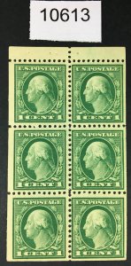 US # 498 BOOKLET PANE OF 6 MINT OG NH CAT. $ LOT #10613