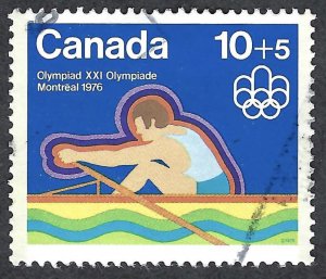 Canada #B5 10¢ + 5¢ Water Sports - Rowing (1975). Used.