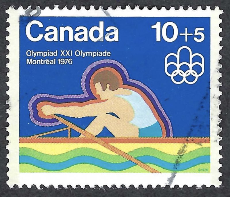 Canada #B5 10¢ + 5¢ Water Sports - Rowing (1975). Used.