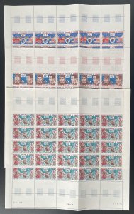 Congo 1973 YT PA 185-187 sheet space cosmonauts Leonov Armstrong Gagarin
