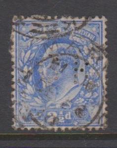 Great Britain KEVII Sc#131 Used CK Perfin