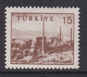 Turkey  #1445  MNH  1960  iron and steel works  15k