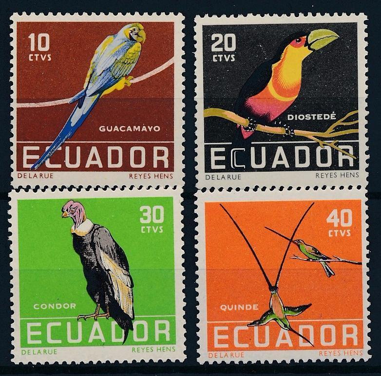 [61799] Ecuador 1958 Parrots, Birds  MNH