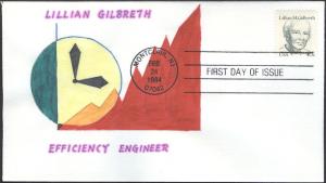 #1868 Lillian M. Gilbreth Charlton FDC