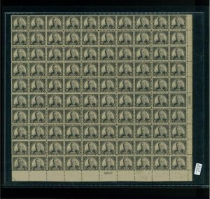 1925 United States Postage Stamp #623 Plate No. 18027 Mint Full Sheet