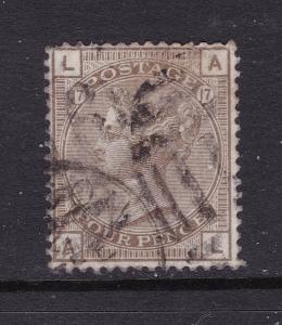 Great Britain a QV 4d used plate 17 from 1873