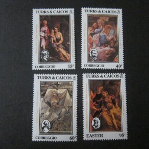 Turks & Caicos Islands 1984 Sc 614-7 Christmas Religion set MNH