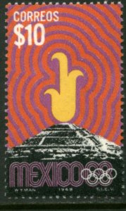 MEXICO 1001, $10P 1968 Olympics, Mexico City. MINT, NH. VF.