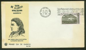 MEXICO 979, DEGOLLADO THEATER CENTENARY. FDC VF. (96)