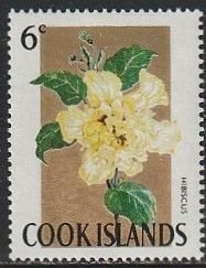 1967 Cook Islands - Sc 207 - MNH VF - 1 single - Yellow Hibiscus