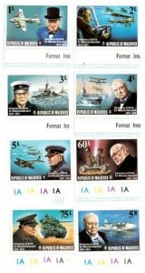 Maldives 1974 - Winston Churchill - Set of 8 Stamps - Scott #524-31 - MNH