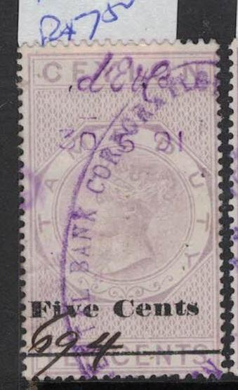 Ceylon Revenue BH 66 VFU (4drh)