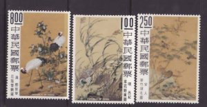 China-Sc#1624-7ex #1626- id9-unused NH set-Paintings-Birds-1969-