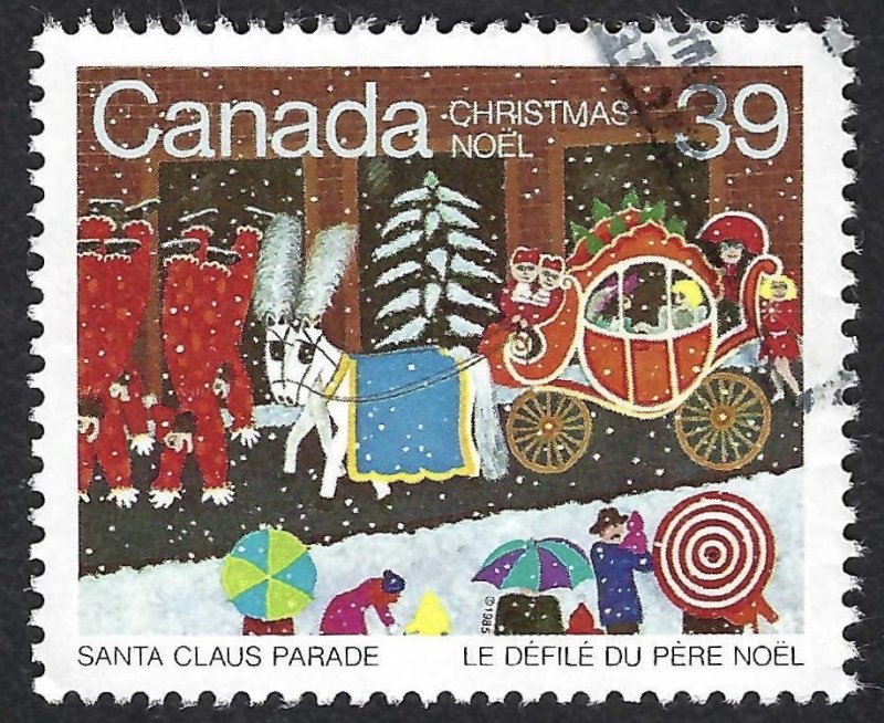 Canada #1067-9 34¢, 39¢ & 68¢ Santa Claus Parade (1985). Set of three. Used.