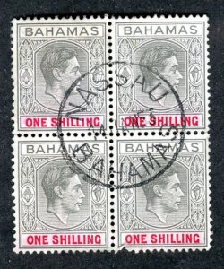 1938  Sc #110 used cv.$4 ( 620 Bahamas )