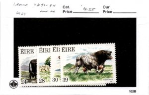 Ireland, Postage Stamp, #691-694 Mint NH, 1987 Cattle, Cows (AB)