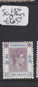 HONG KONG  (P0110B)  KGVI $1.00  SG 155  MOG