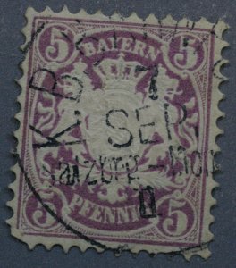 Bavaria #49 VF Place Cancel with Date 7 SEP (??)