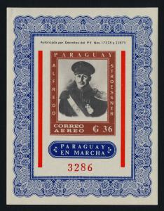 Paraguay C316 MNH President Alfredo Stroessner