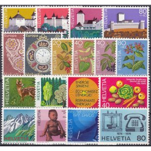 Switzerland 1976 Complete Yearset MNH Luxe