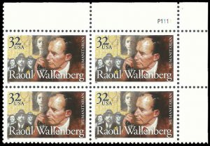 PCBstamps   US #3135 PB $1.28(4x32c)Raoul Wallenberg, MNH, (PB-2)