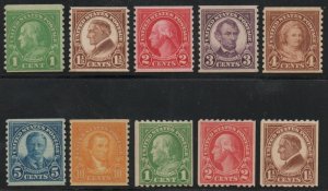 USA #597 // 606 VF OG NH, complete set, Nice! Retail $35