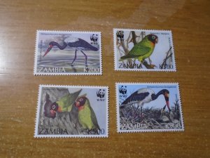 Zambia  #  654-57   MNH   Birds