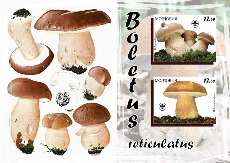 RUSSIA LOCAL SHEET IMPERF MUSHROOMS