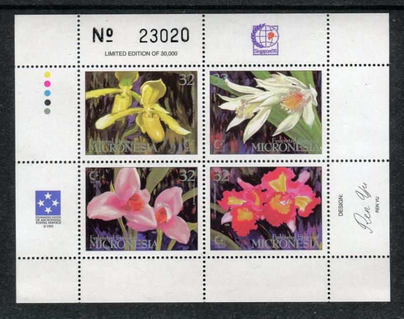 Micronesia 230, MNH,  Flowers Orchids 1995. x27140