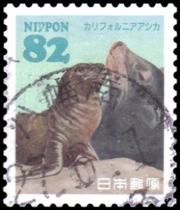 Japan 3787e  - Used - 82y California Sea Lions (2015) (cv $1.10)