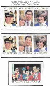 Guernsey #224-226  Royal Wedding  (MNH)   CV $1.70
