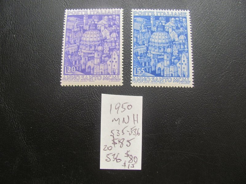 ITALY 1950 MNH  SC 535-6 SET VF/XF $85 (152)