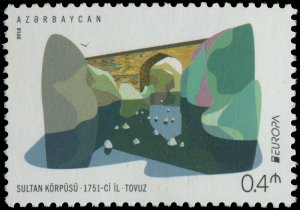 Azerbaijan 2018 Sc 1191-1192 bridges 