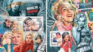 Marilyn Monroe Cinema Music Hollywood Movies Guinea-Bissau MNH stamp set