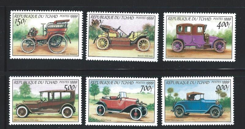 Chad #818-23, S/S 1824 MNH VF  Antique Automobiles