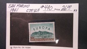 San Marino 1961 Europa Scott# 490 complete Mint Light Hinge XF