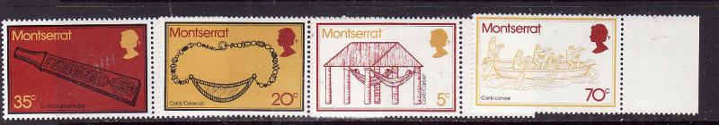 Montserrat-Sc#319-22-unused NH set-Carib Artifacts-1975-