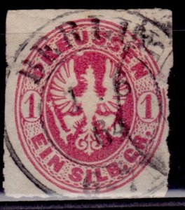 German State 1861, Prussia, 1sg, sc#17, used