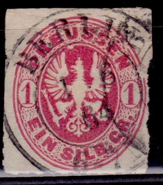 German State 1861, Prussia, 1sg, sc#17, used