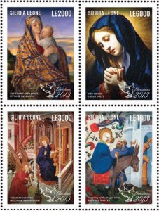 Sierra Leone 2013 - Christmas - Set of 4 Stamps - Scott #3190-3 - MNH