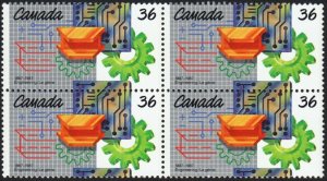 HISTORY = ENGINEERING SYMBOLS = Canada 1987 #1134 MNH BLOCK OF 4