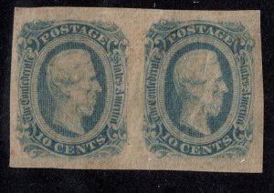 U.S. - Confederate States 12 - Pair - EXTRA FINE - Hinged