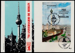 Nicaragua C1154 on FDC - Berlin, Architecture