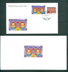 Denmark 1992. FDC Cachet + Postcard. Local Ebeltoft Christmas Seal. Scott. # 965