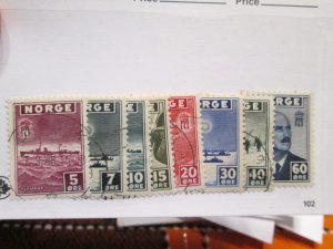 Norway #259-266 used 2018 SCV= $9.00